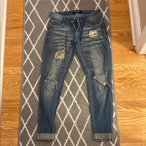 Almost Famous Blue Skinny Jeans Distressed Style